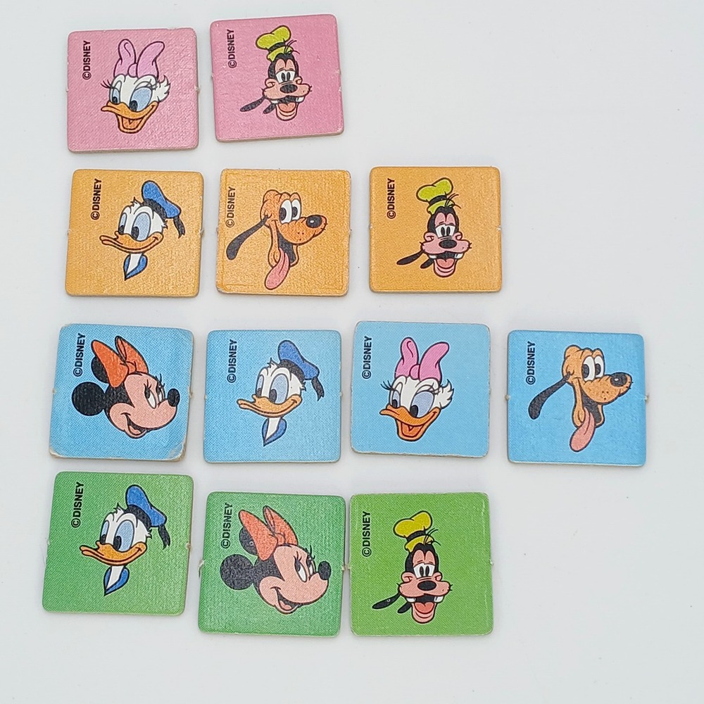 Vintage 1988 Disney Mickey Mouse Yahtzee Game Replacement Pieces 12 Tokens